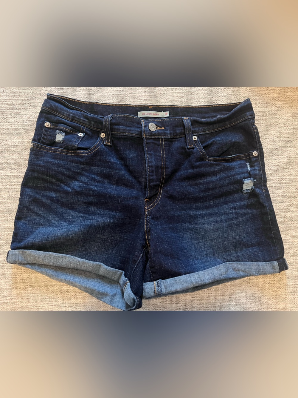 NWOT- Levi's Dark Blue Denim Women's Jean Shorts